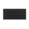 ebuy24 Naia kommode 6 lades zwarte structuur.