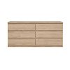 ebuy24 Naia kommode 6 lades eiken decor.