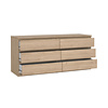 ebuy24 Naia kommode 6 lades eiken decor.