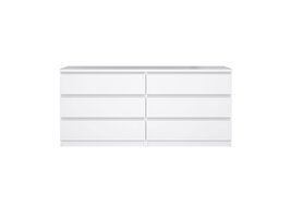 ebuy24 Naia kommode 6 lades wit hoogglans.