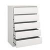 ebuy24 Naia kommode 5 lades wit.
