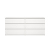 ebuy24 Naia kommode 6 lades wit.