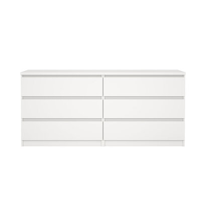 ebuy24 Naia kommode 6 lades wit.