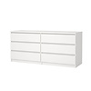 ebuy24 Naia kommode 6 lades wit.