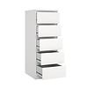 ebuy24 Naia kommode 5 lades wit.