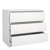 ebuy24 Naia kommode 3 lades wit.