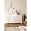 ebuy24 Ikast kommode 6 lades eiken decor, wit.