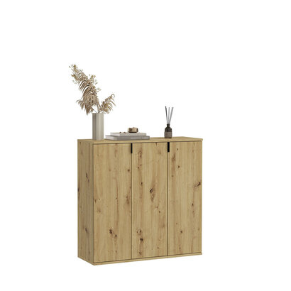 ebuy24 ProjektX kommode 2+1 deuren 3 deuren eiken decor.