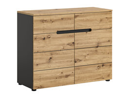 ebuy24 Canu kommode 2 laden 2 deuren eiken decor.