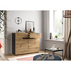 ebuy24 Canu kommode 2 laden 2 deuren eiken decor.