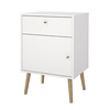 ebuy24 Bodo nachtkastje 1 deur, 1 lade wit.