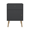 ebuy24 Bodo nachtkastje 1 deur, 1 lade matgrijs.