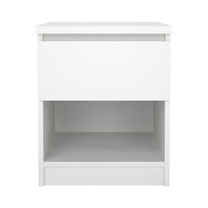 ebuy24 Naia nachtkastje 1 lade, 1 plank wit.