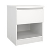 ebuy24 Naia nachtkastje 1 lade, 1 plank wit.