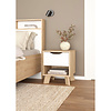 ebuy24 Ikast nachtkastje 1 lade, 1 plank eiken decor, wit.