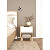 ebuy24 Ikast nachtkastje 1 lade, 1 plank eiken decor, wit.