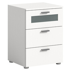 ebuy24 Xeno nachtkastje 3 laden wit.