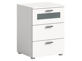 ebuy24 Xeno nachtkastje 3 laden wit.