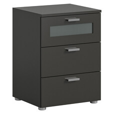 ebuy24 Xeno nachtkastje 3 laden grijs.