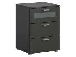 ebuy24 Xeno nachtkastje 3 laden grijs.