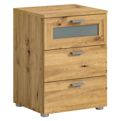ebuy24 Xeno nachtkastje 3 laden eiken decor.