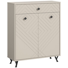 ebuy24 Notes schoenenkast 2 deuren mat beige.