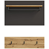 ebuy24 Canu kapstok 3 haken 1 plank eiken decor.