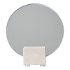 ebuy24 Bordspejl spiegel Voor tafel Ø18cm beige travertin.