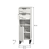ebuy24 Riff badkamerkast 2 laden 1 deur 1 vak wit.