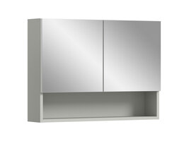 ebuy24 Copa spiegelkast 2 deuren 1 vak 1 plank lichtgrijs, spiegel.