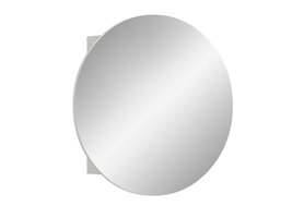 ebuy24 Riff spiegelkast Ø70 cm 1 deur wit.