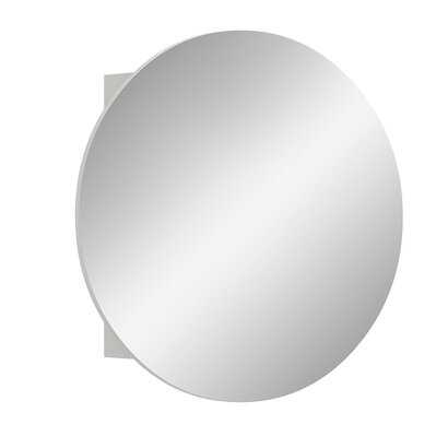 ebuy24 Riff spiegelkast Ø70 cm 1 deur wit.