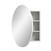 ebuy24 Riff spiegelkast Ø70 cm 1 deur wit.