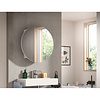 ebuy24 Riff spiegelkast Ø70 cm 1 deur wit.