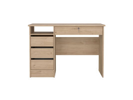 ebuy24 FunctionPlus bureau 1 plank, 4 lades eiken decor.