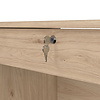 ebuy24 FunctionPlus bureau 1 plank, 4 lades eiken decor.