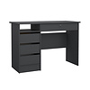 ebuy24 FunctionPlus bureau 1 plank, 4 lades matgrijs.