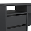 ebuy24 FunctionPlus bureau 1 plank, 4 lades matgrijs.