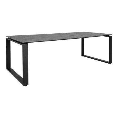 ebuy24 Denver tuintafel 210x100 cm grijs, zwart.