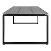 ebuy24 Denver tuintafel 210x100 cm grijs, zwart.