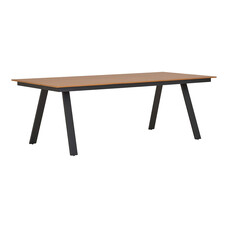 ebuy24 Toronto tuintafel 100x220cm natuur, zwart.