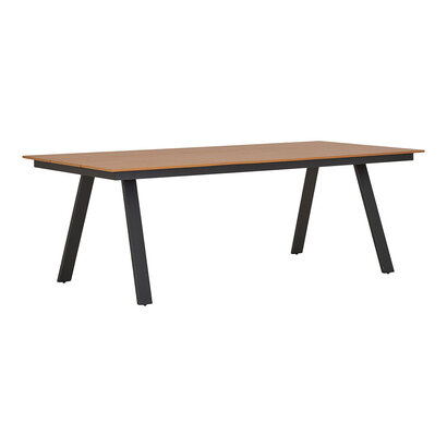 ebuy24 Toronto tuintafel 100x220cm natuur, zwart.