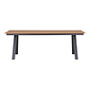ebuy24 Toronto tuintafel 100x220cm natuur, zwart.