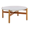 ebuy24 Terracina Salontafel Ø85cm natuur, wit.