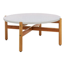 ebuy24 Terracina Salontafel Ø85cm natuur, wit.