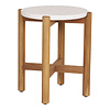 ebuy24 Terracina Zijtafel Ø37cm natuur, wit.