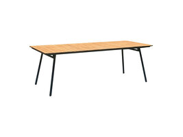 ebuy24 Cleveland tuintafel Teak, zwart.
