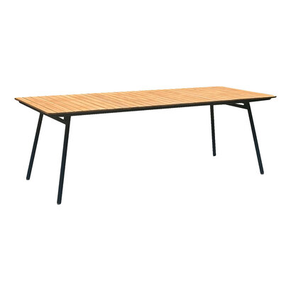 ebuy24 Cleveland tuintafel Teak, zwart.