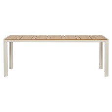 ebuy24 Noah tuintafel grijs, teak decor.