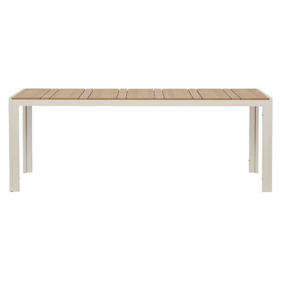 ebuy24 Noah tuintafel grijs, teak decor.